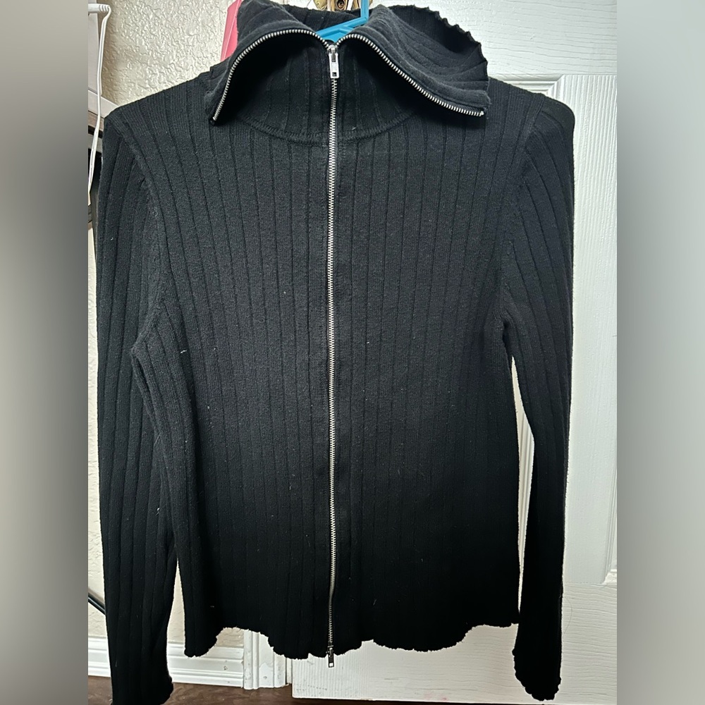 Universal Thread (target) black Zip-Up cardigan Sweater